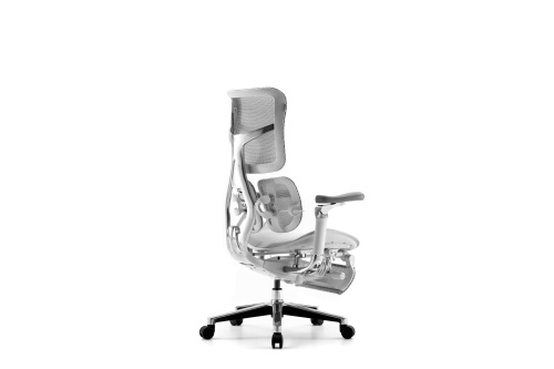 Ортопедическое кресло Falto Scala с подножкой серое