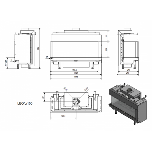 Газовая топка LEO/L/100/G31/37MBAR (баллонный газ)